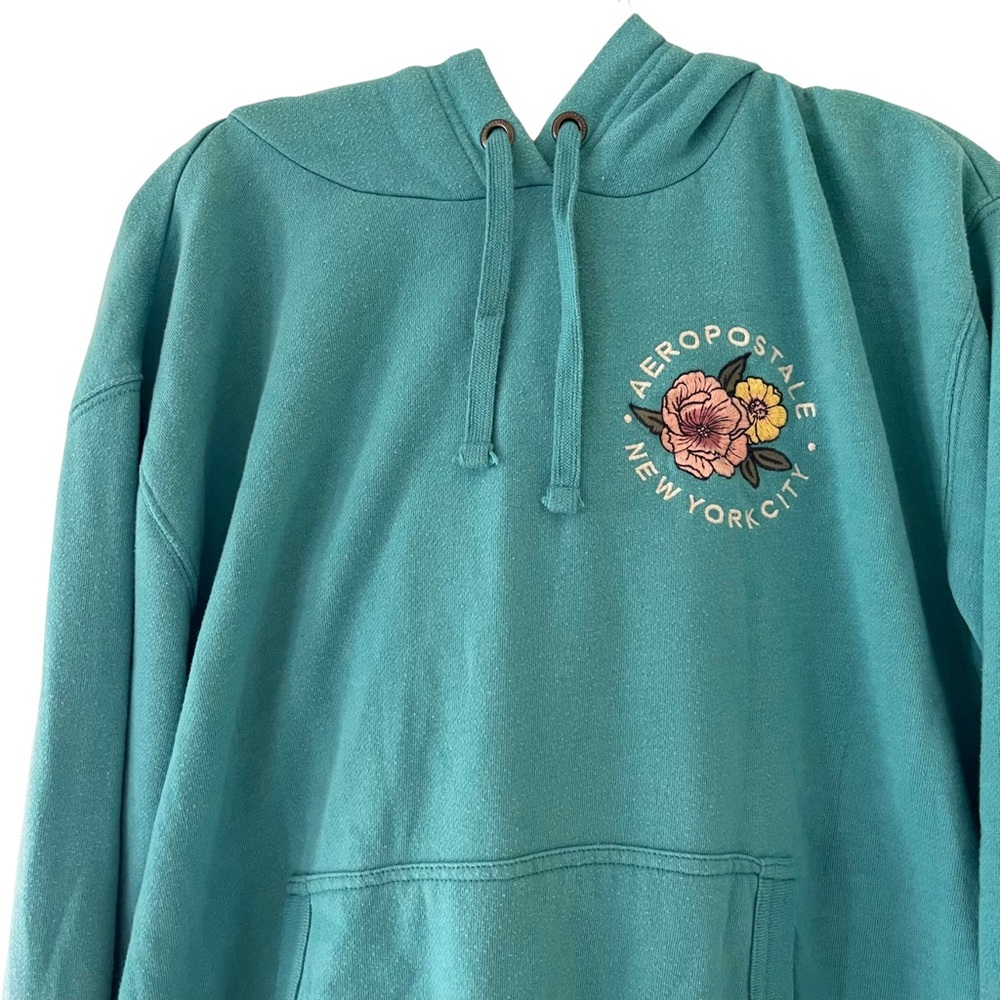 Aeropostale Women's Blue Hoodie Sweater Size XL